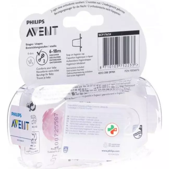 Avent Philips Beruhigungssauger Nacht 6-18 Madchen Pink Avent Philips Beruhigungssauger Nacht 6-18 Madchen Pink
