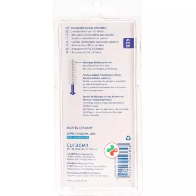 Curaprox CPS 408 Plus 5 Bursten+Halter Curaprox CPS 408 Plus 5 Bursten+Halter