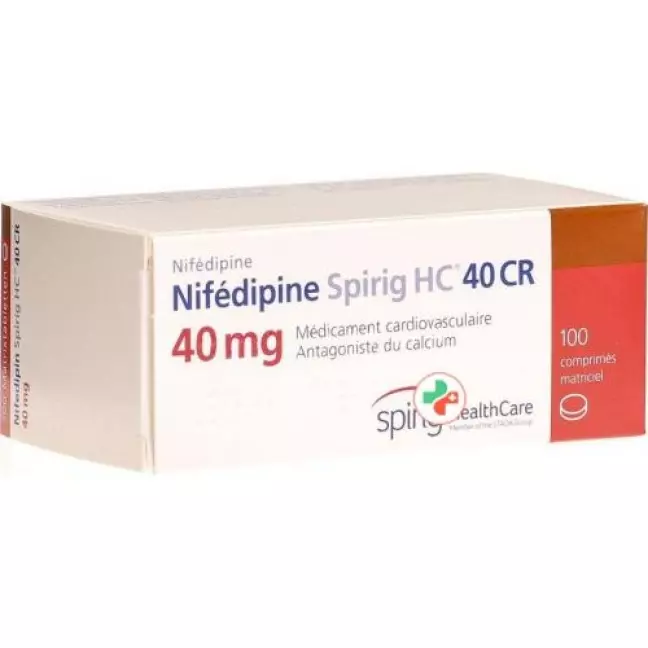 Nifedipin Spirig 40 mg CR 100 tablets Nifedipin Spirig 40 mg CR 100 tablets