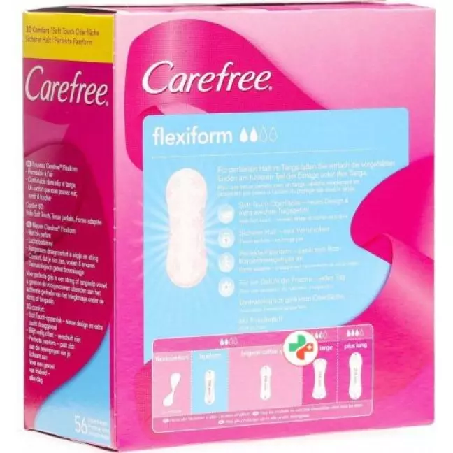 Carefree Flexi Form White Fresh 56 штук Carefree Flexi Form White Fresh 56 штук