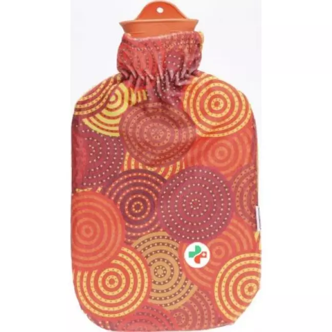 Saenger грелка 2л Fleecebezug Orange Kreise Saenger грелка 2л Fleecebezug Orange Kreise