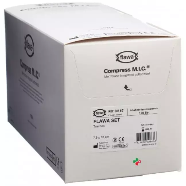Flawa Mic Tracheo компресс 7.5x10см стерильный 100 штук Flawa Mic Tracheo компресс 7.5x10см стерильный 100 штук
