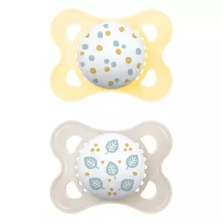 MAM Original Nuggi 0-6m yellow/grey