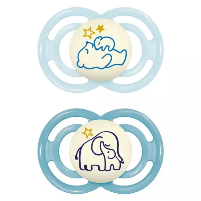 MAM Perfect Night Nuggi 16-36m blue/blue
