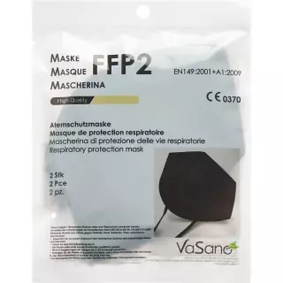 VASANO Maske FFP2 schwarz versiegelt D/F/I