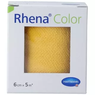 Бинты эластичные Rhena Color 6смх5м желтые