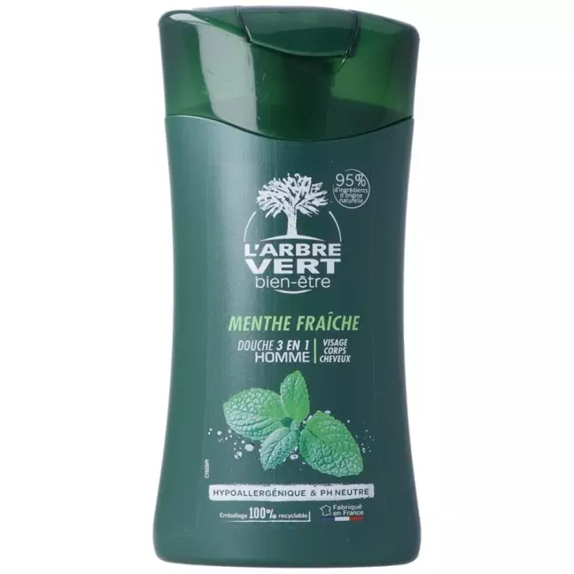 L'ARBRE VERT Крем для душа 3в1 мужской мятный Пт. L'ARBRE VERT Крем для душа 3в1 мужской мятный Пт.