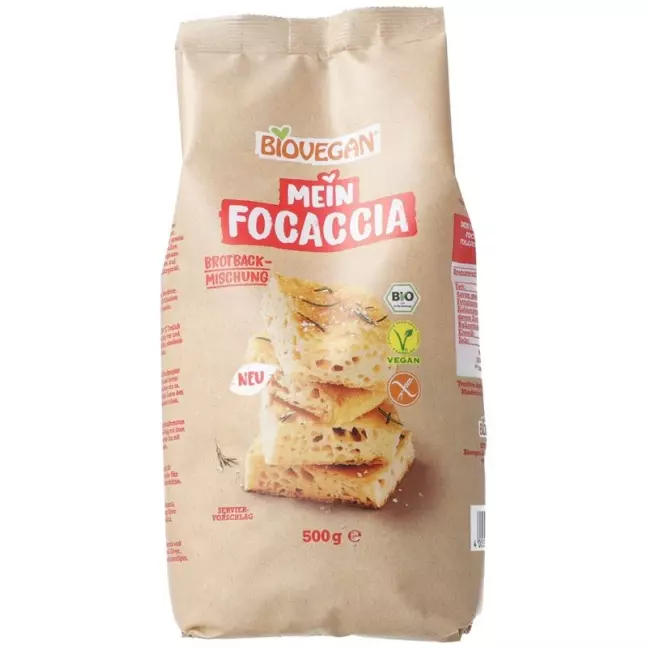 BIOVEGAN Mein Focaccia Brotbackmisch veg BIOVEGAN Mein Focaccia Brotbackmisch veg