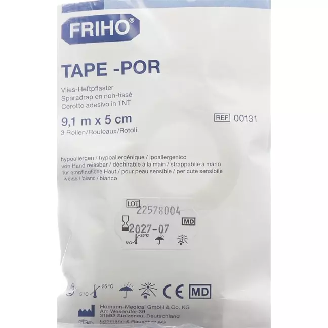 FRIHO-POR Vlies-Heftpflaster 5cmx9.1m