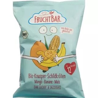Fruchtbar Crunchy Turtles Органический пакетик с манго, бананом и кукурузой, 30 г