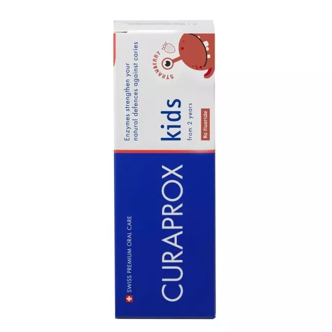 Curaprox Kids Детская зубная паста клубника без фтора 60 мл