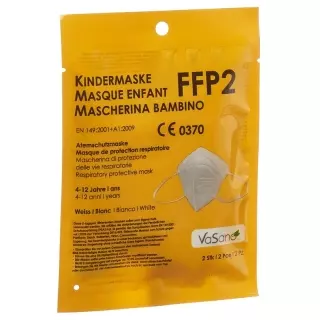 VASANO Maske FFP2 Kind 4-12 J weiss D/I/F