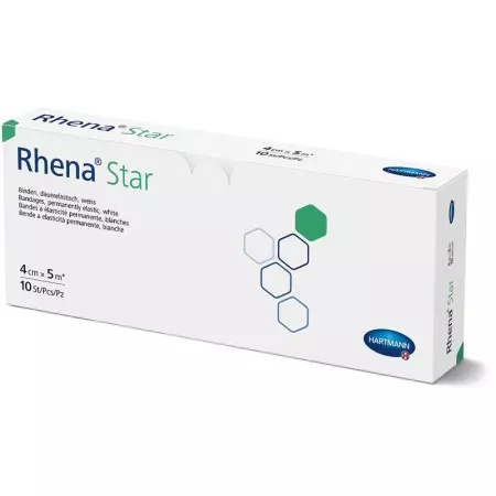 RHENA Star Elast Binde 4cmx5m weiss offen