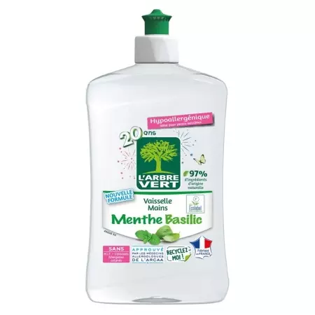 L'ARBRE VERT Geschirrspülmittel Minze Basil