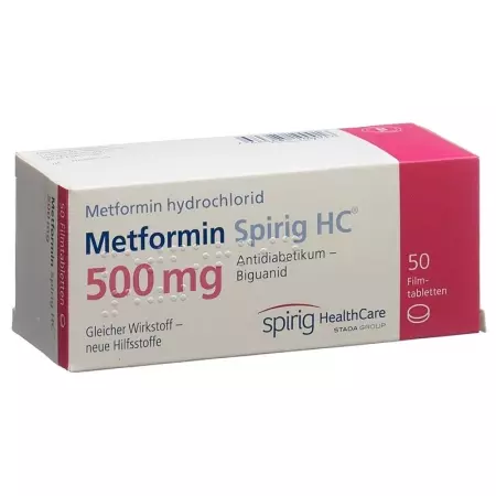МЕТФОРМИН Спириг HC пленочная таблетка 500 мг МЕТФОРМИН Спириг HC пленочная таблетка 500 мг
