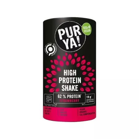 PURYA! Vegan High Protein Shake Strawber Bio
