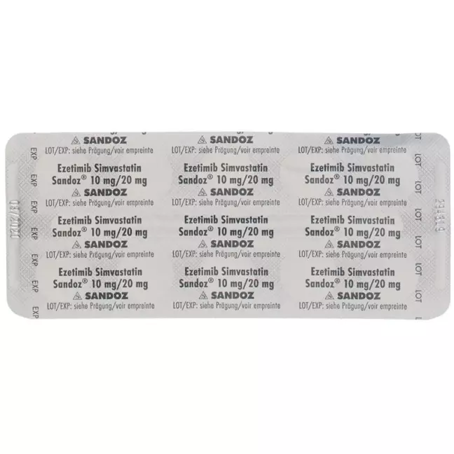 Ezetimib Simvastatin Sandoz Tabletten 10/20mg 98 Stück