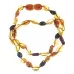 Selena's Baby Amber Necklace 32-34cm Multicol Oval Selena's Baby Amber Necklace 32-34cm Multicol Oval