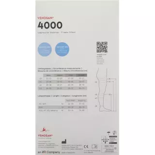 Venosan 4002 A-GH KKL2 S длинные закрытые черные мужские 1 пара