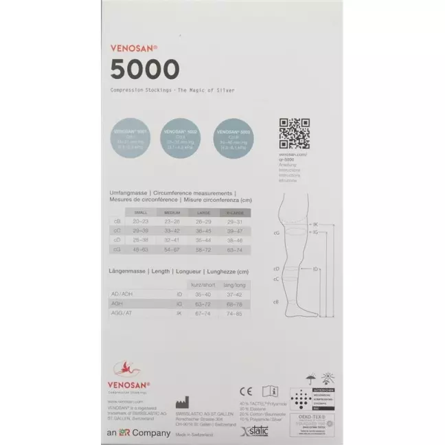 Venosan 5001 A-DH KKL1 XL длинные открытые Мексика 1 пара