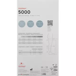 VENOSAN 5002 A-GH KKL2 M короткие черные 1 пара