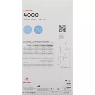 VENOSAN 4002 A-D KKL2 L короткие черные 1 пара