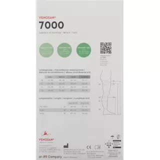 Venosan 7002 A-dh Kkl2 L Kurz Gesch Beige 1 pair