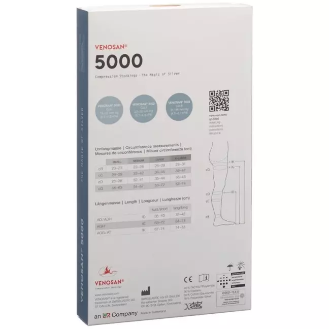 VENOSAN 5002 A-GH KKL2 M укороченный бордовый 1 пара