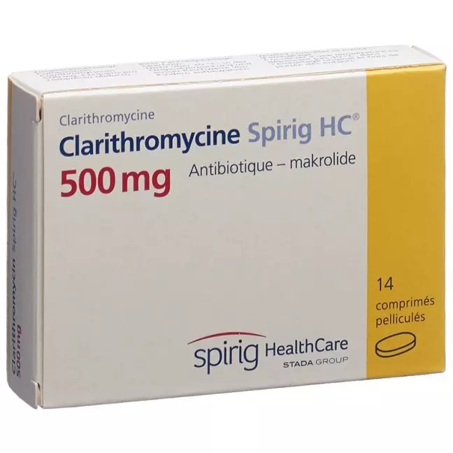 Clarithromycin Spirig HC Filmtabletten 500mg 14 Stück Clarithromycin Spirig HC Filmtabletten 500mg 14 Stück