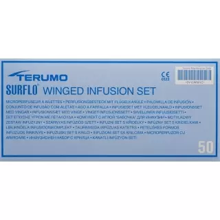 Terumo Surflo Perfusionsbesteck mit Flügelkanüle 23g 0.6x19mm Blau 50 Stück