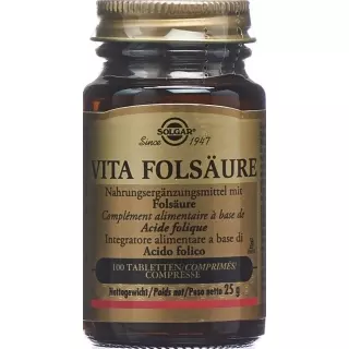 Solgar Vita таблетки фолиевой кислоты 100 шт.