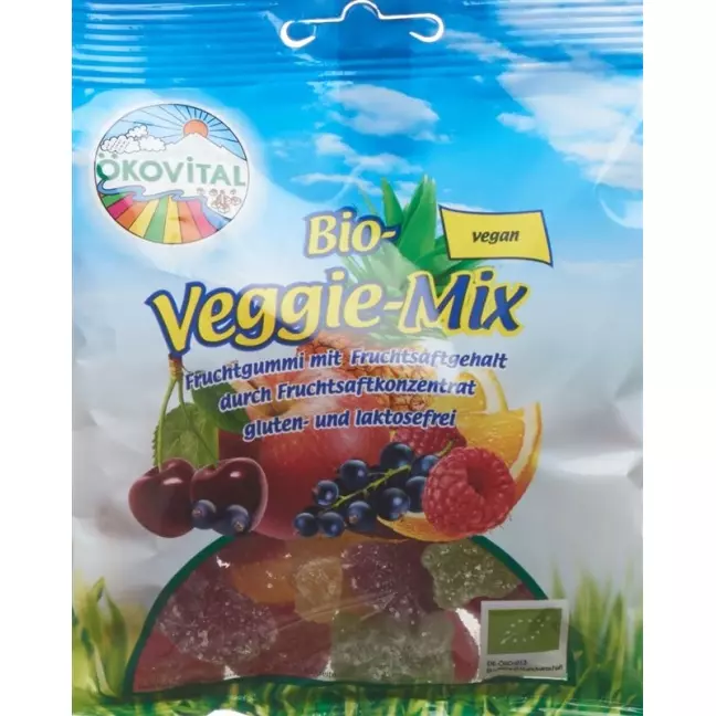 Ökovital Fruchtgummi Veggie Mix Gelatine 100 g Ökovital Fruchtgummi Veggie Mix Gelatine 100 g