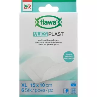 Пластыри Flawa флисовые пластиковые 10х15см 6 шт.