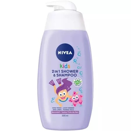 Nivea Kids 2in1 Shower & Shampoo Girl 500ml Nivea Kids 2in1 Shower & Shampoo Girl 500ml