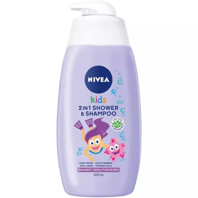 Nivea Kids 2in1 Shower & Shampoo Girl 500ml Nivea Kids 2in1 Shower & Shampoo Girl 500ml