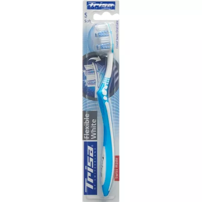Trisa Flexible White Toothbrush Soft Trisa Flexible White Toothbrush Soft