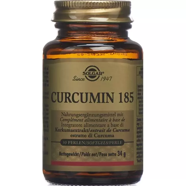 Solgar Curcumin 185 жемчужин (новый) флакон 30 шт.
