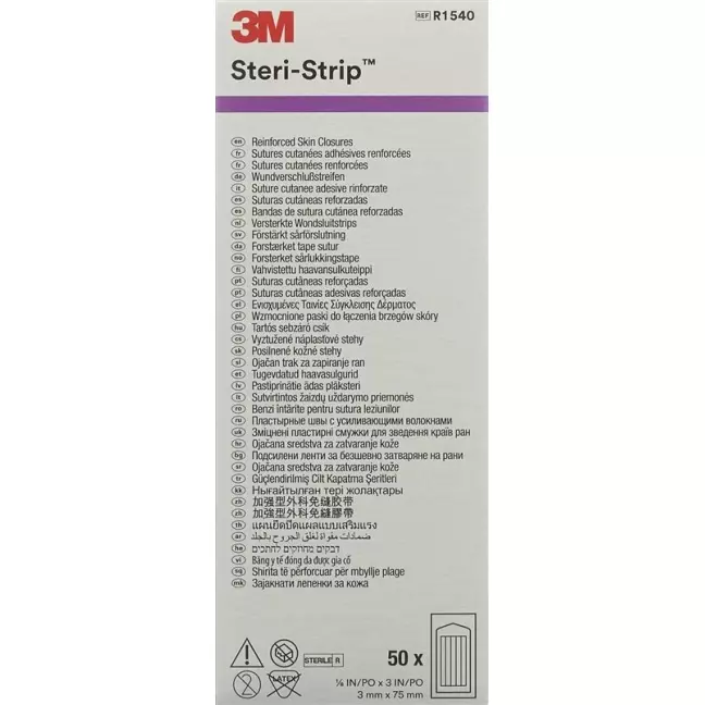Полоски 3M Steri Strip 3х75мм Белые армированные (s) 50х 5 шт. Полоски 3M Steri Strip 3х75мм Белые армированные (s) 50х 5 шт.