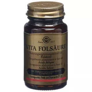 Solgar Vita таблетки фолиевой кислоты 100 шт.