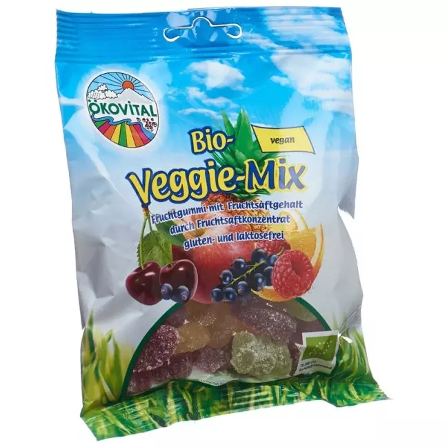Ökovital Fruchtgummi Veggie Mix Gelatine 100 g Ökovital Fruchtgummi Veggie Mix Gelatine 100 g