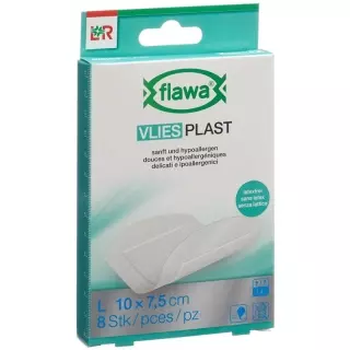 Флисовые пластиковые пластыри Flawa 7,5х10см 8 шт.