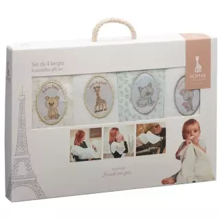 Sophie La Girafe 4 Piece Diaper Set