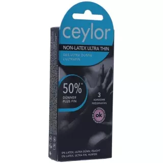 Ультратонкие презервативы Ceylor без латекса, 3 шт.