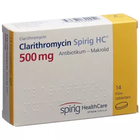 Clarithromycin Spirig HC Filmtabletten 500mg 14 Stück Clarithromycin Spirig HC Filmtabletten 500mg 14 Stück