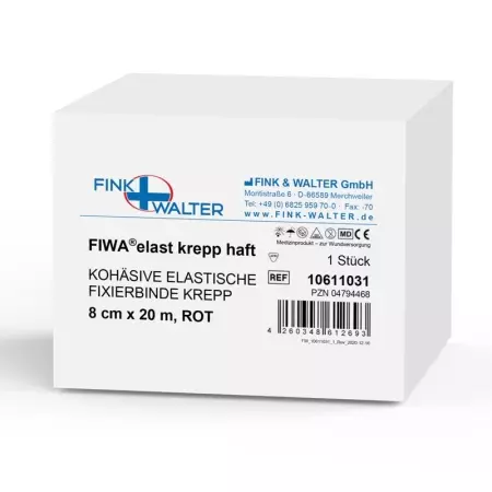 Fiwa Эластичные фиксирующие бинты креп-клей 8смx20м Красный